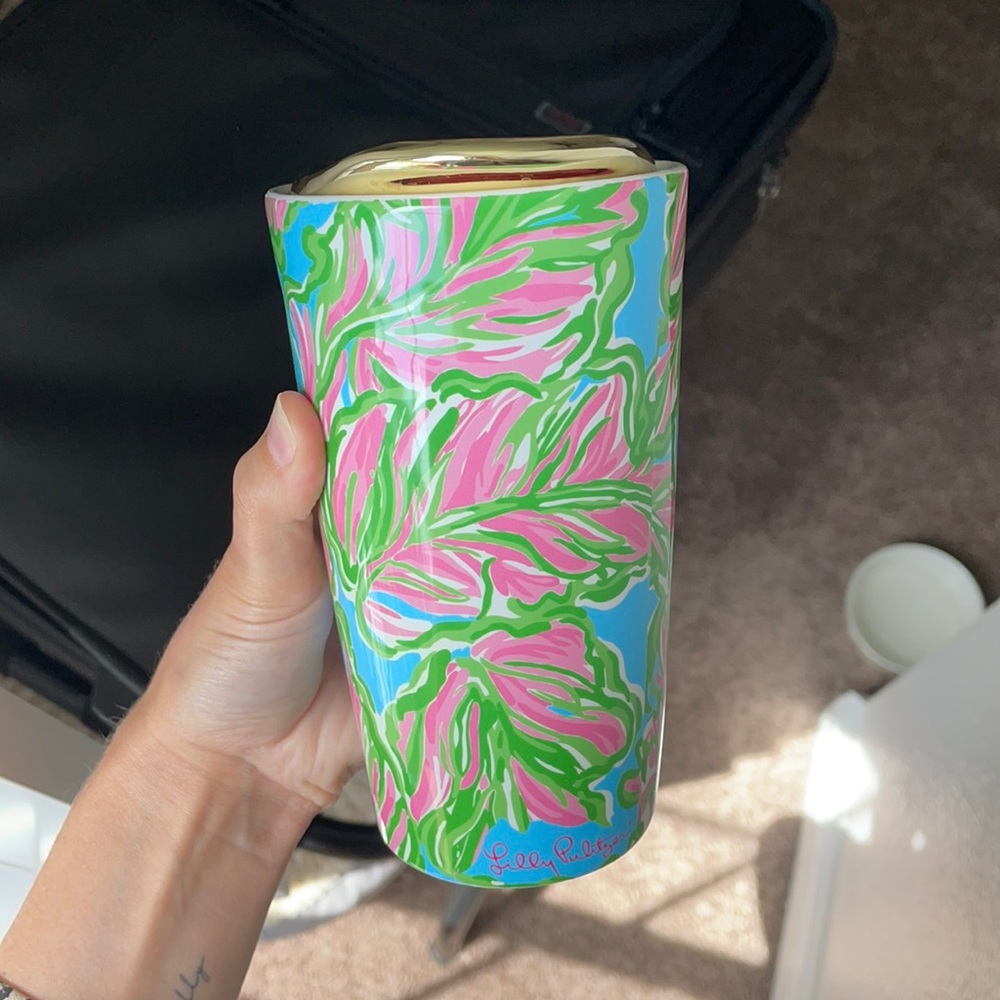 Lilly Pulitzer Glass Travel Coffee Mug